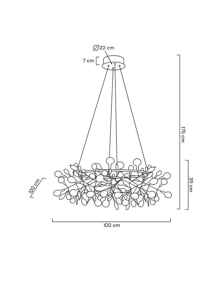 MOOSEE FLORA 100 gold pendant lamp (MSE010100212)