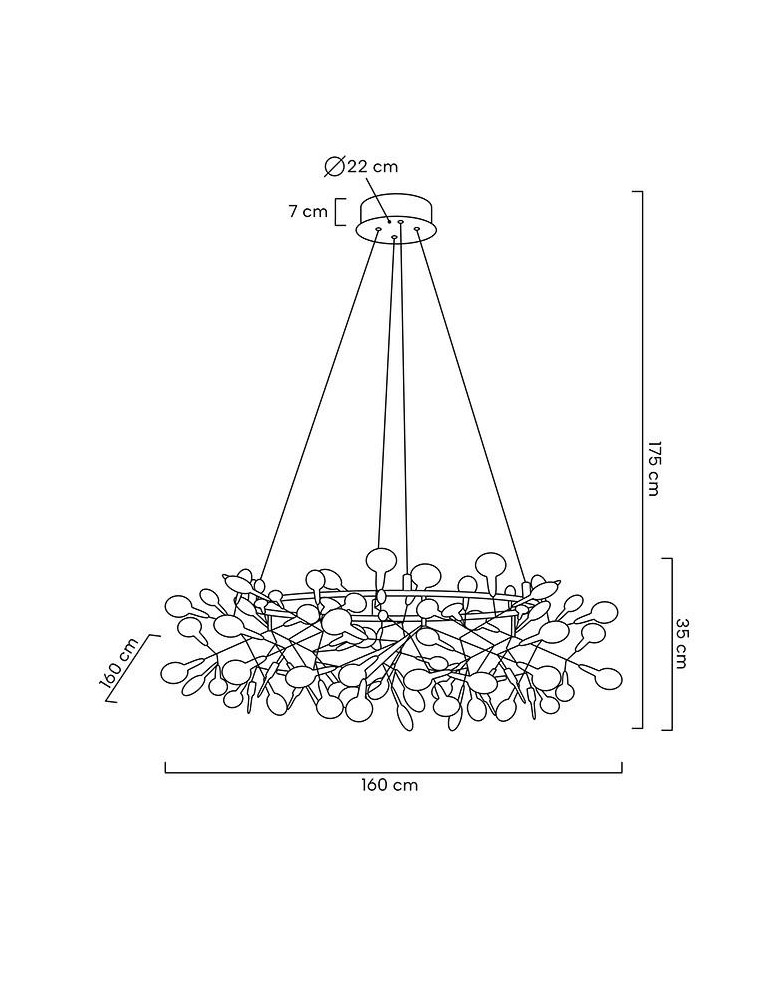 MOOSEE lampa wisząca FLORA 160 złota (MSE010100217) MOOSEE lampa wisząca FLORA 160 złota (MSE010100217)