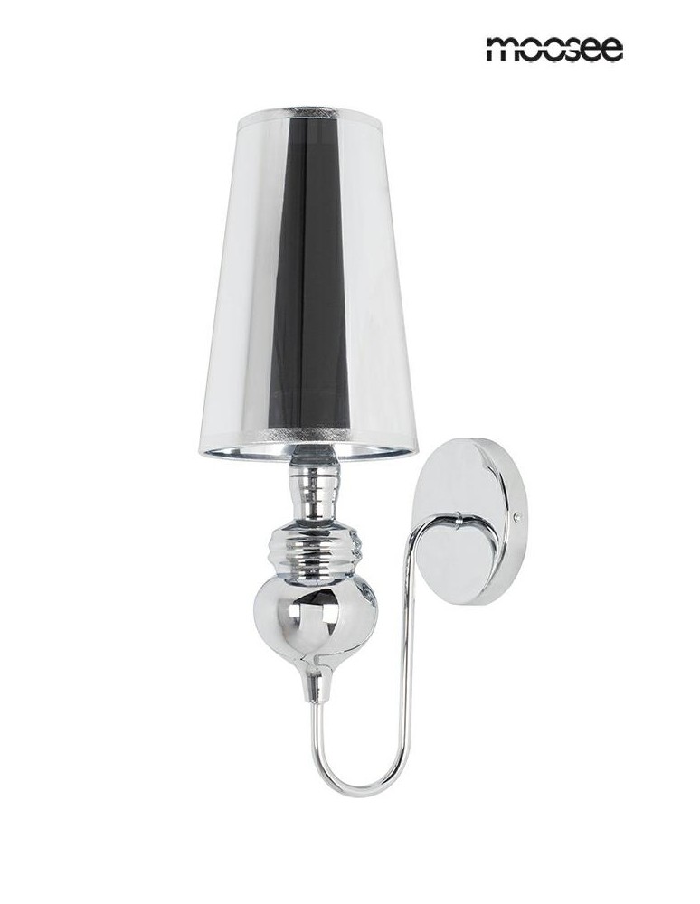 Wall lamps - MOOSEE QUEEN 15 silver wall lamp (MSE010100226) - product kolory-swiatla.pl 1