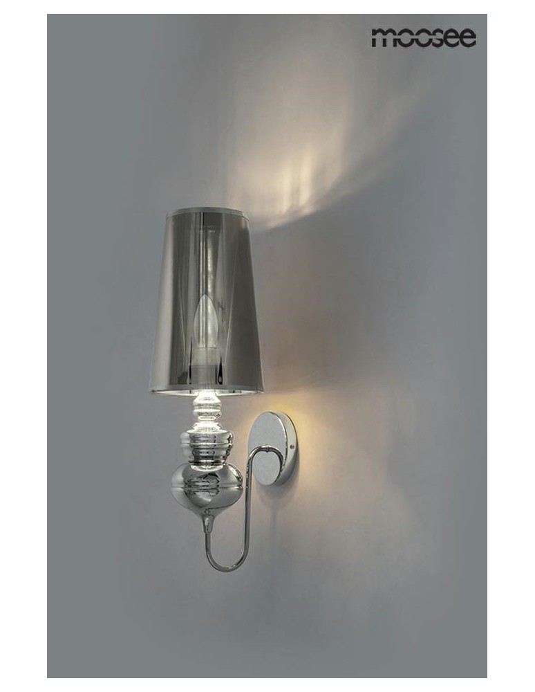 Wall lamps - MOOSEE QUEEN 15 silver wall lamp (MSE010100226) - product kolory-swiatla.pl 6