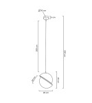 MOOSEE lampa wisząca GLOBE 20 złota (MSE010100238)
