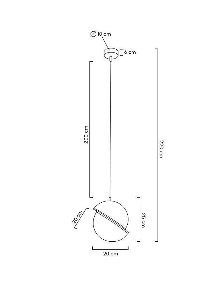 MOOSEE lampa wisząca GLOBE 20 złota (MSE010100238)