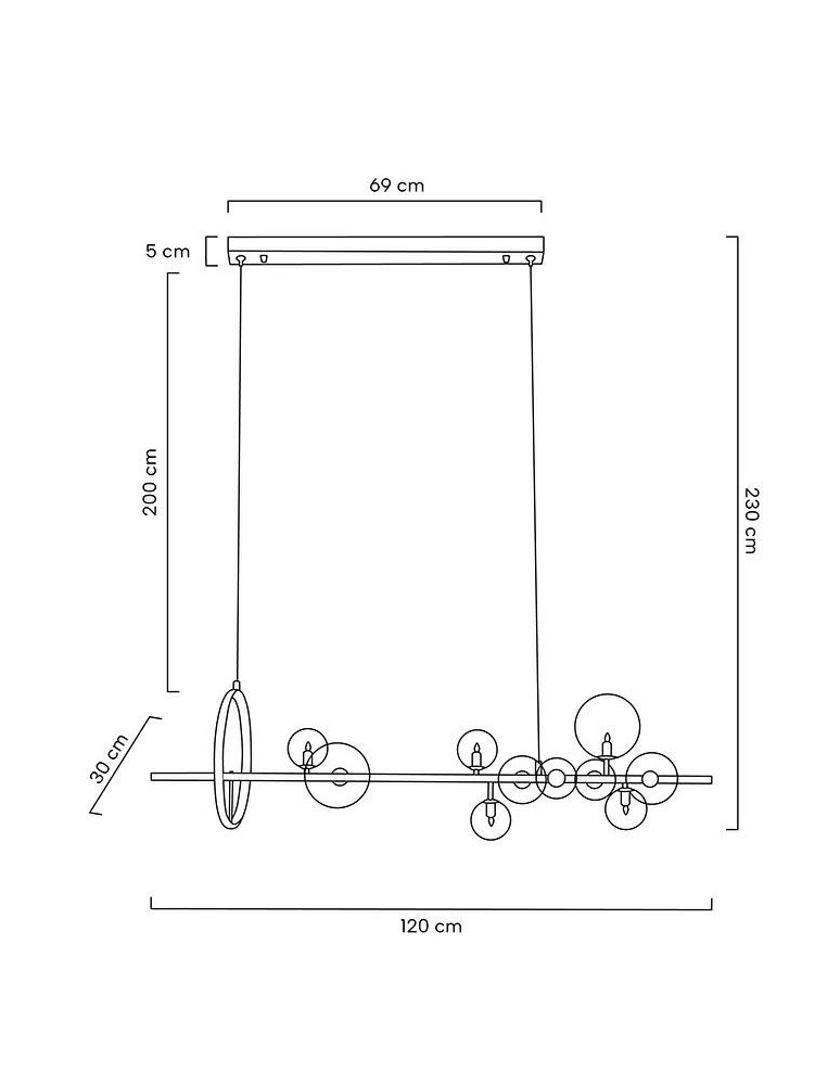 Pendant lamps - MOOSEE pendant lamp ALURE LINE 120 black (MSE010100286) - product kolory-swiatla.pl 11