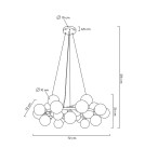 MOOSEE lampa wisząca COSMO 72 złota (MSE010100223)