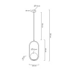 Pendant lamps spheres - MOOSEE AURELIA 40 gold pendant lamp (MSE010100301) - product 8