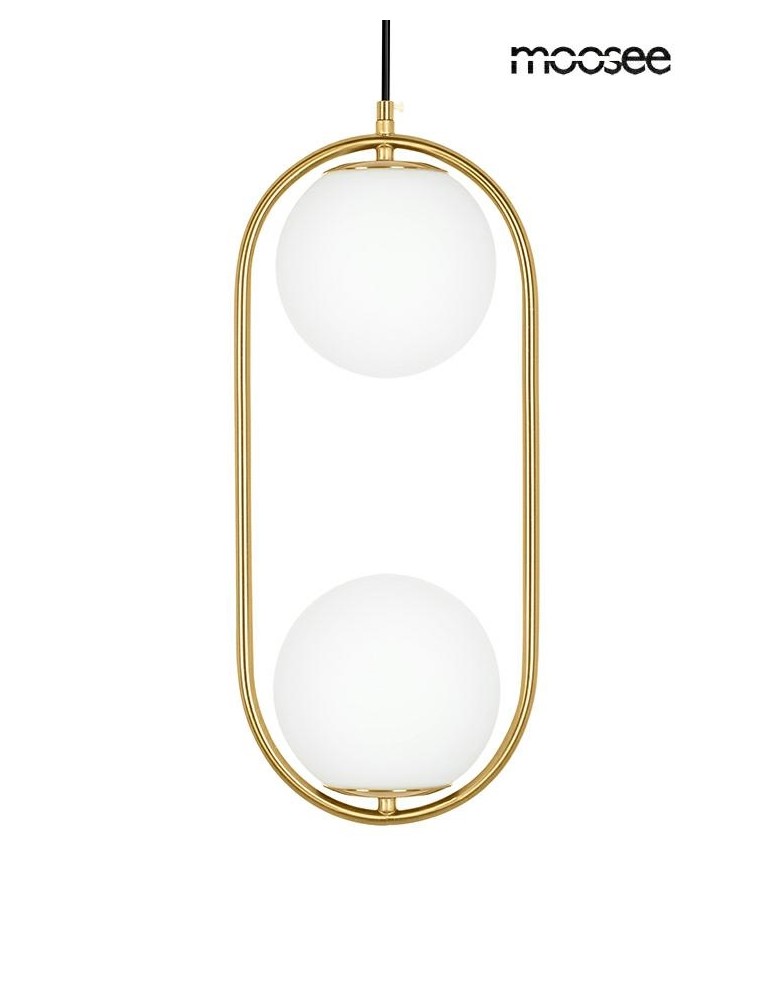 Pendant lamps spheres - MOOSEE AURELIA TWIN gold pendant lamp (MSE010100303) - product kolory-swiatla.pl 1