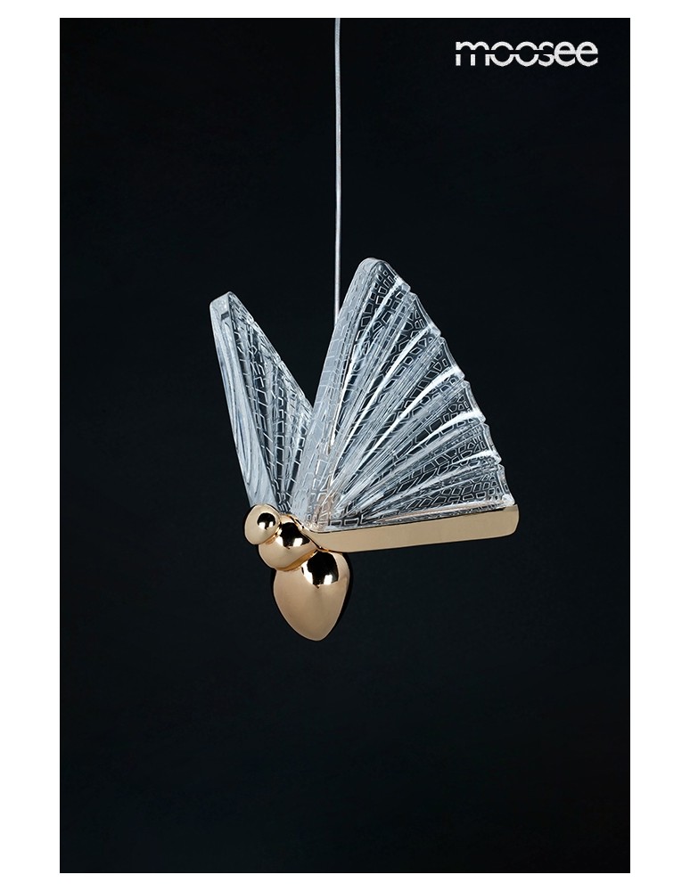 Designer pendant lamps - MOOSEE BUTTERFLY S gold pendant lamp (MSE010100321) - product kolory-swiatla.pl 5