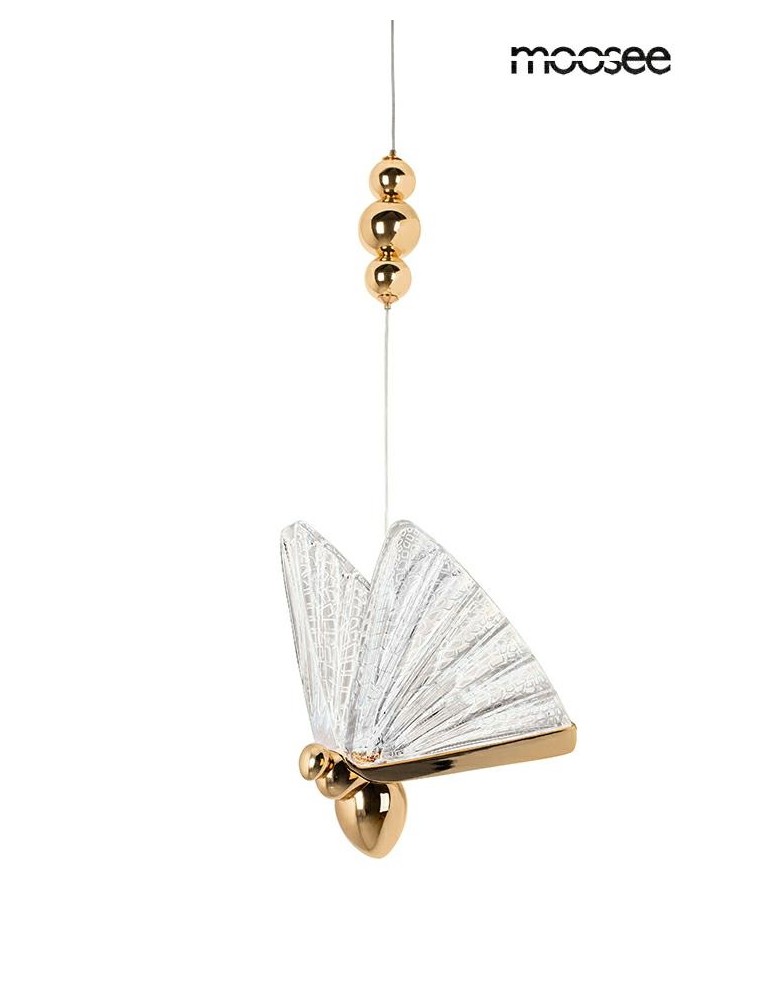 Designer pendant lamps - MOOSEE BUTTERFLY M gold pendant lamp (MSE010100322) - product kolory-swiatla.pl 1