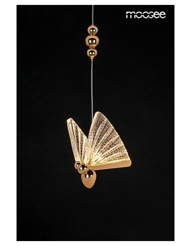 Designer pendant lamps - MOOSEE BUTTERFLY M gold pendant lamp (MSE010100322) - product kolory-swiatla.pl 6