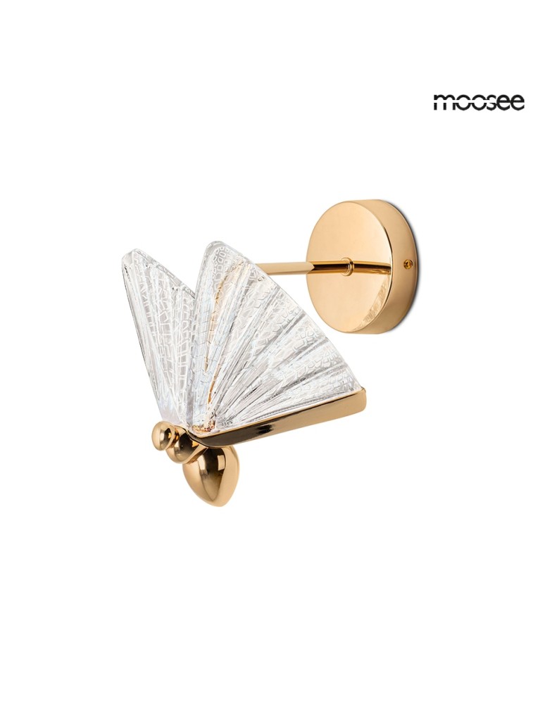 Designer wall lamps - MOOSEE BUTTERFLY S gold wall lamp (MSE010100323) - product kolory-swiatla.pl 1
