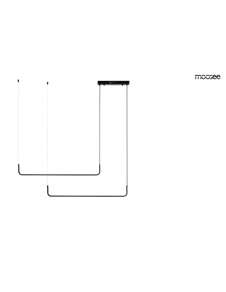 Pendant lamps over the island - MOOSEE SHAPE DUO 120 black pendant lamp (MSE010100329) - product kolory-swiatla.pl 3