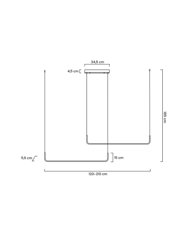Pendant lamps over the island - MOOSEE SHAPE DUO 120 black pendant lamp (MSE010100329) - product kolory-swiatla.pl 10