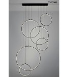 Pendant lamps circles - MOOSEE CIRCULO SIX pendant lamp black (MSE010100371) - product 2