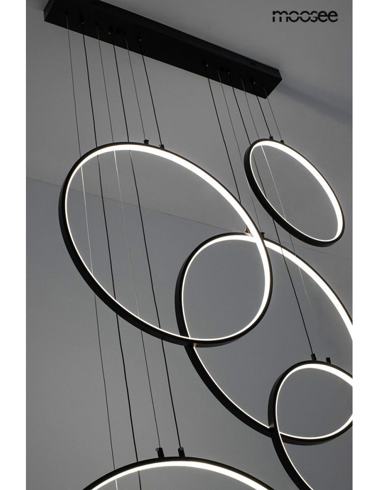 Pendant lamps circles - MOOSEE CIRCULO SIX pendant lamp black (MSE010100371) - product kolory-swiatla.pl 3