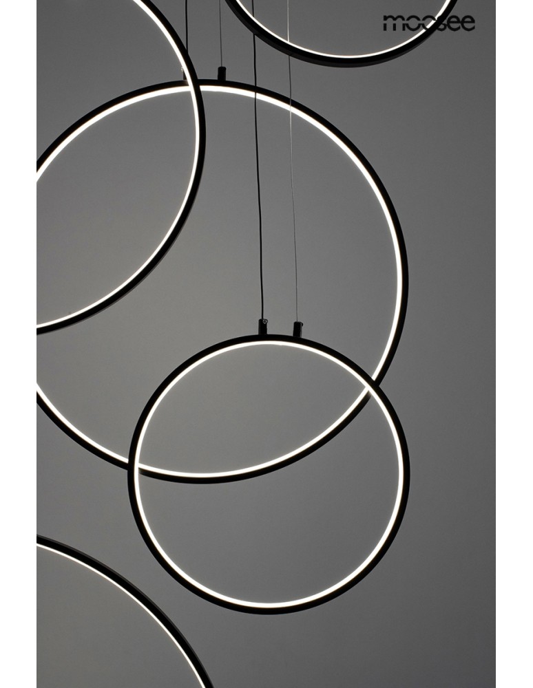 Pendant lamps circles - MOOSEE CIRCULO SIX pendant lamp black (MSE010100371) - product kolory-swiatla.pl 4