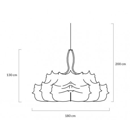 King Home Lampa wisząca RAGNATELA 180 biała - kompozyt (BD001-180)