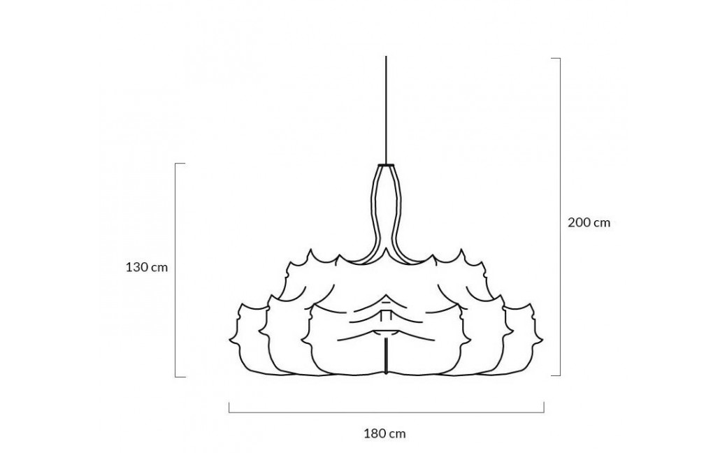 King Home Lampa wisząca RAGNATELA 180 biała - kompozyt (BD001-180)