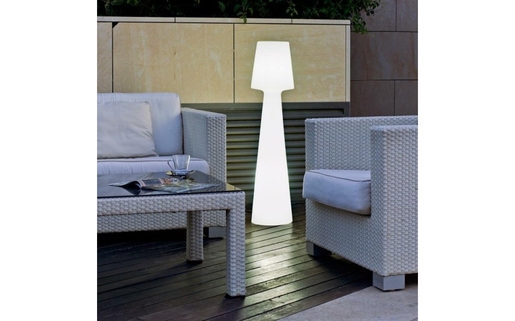 King Home New Garden lampa podłogowa LOLA 110 BATTERY biała (LUMLL110WLNW)