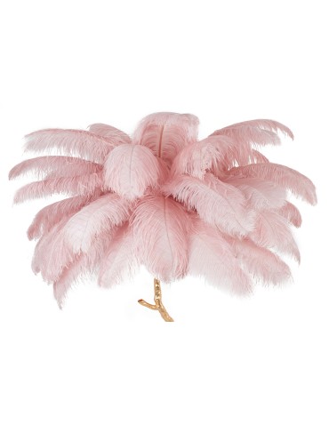 King Home Lampa podłogowa TIFFANY 175 różowa mosiądz / naturalne pióra (JL0019.PINK) - produkt 2