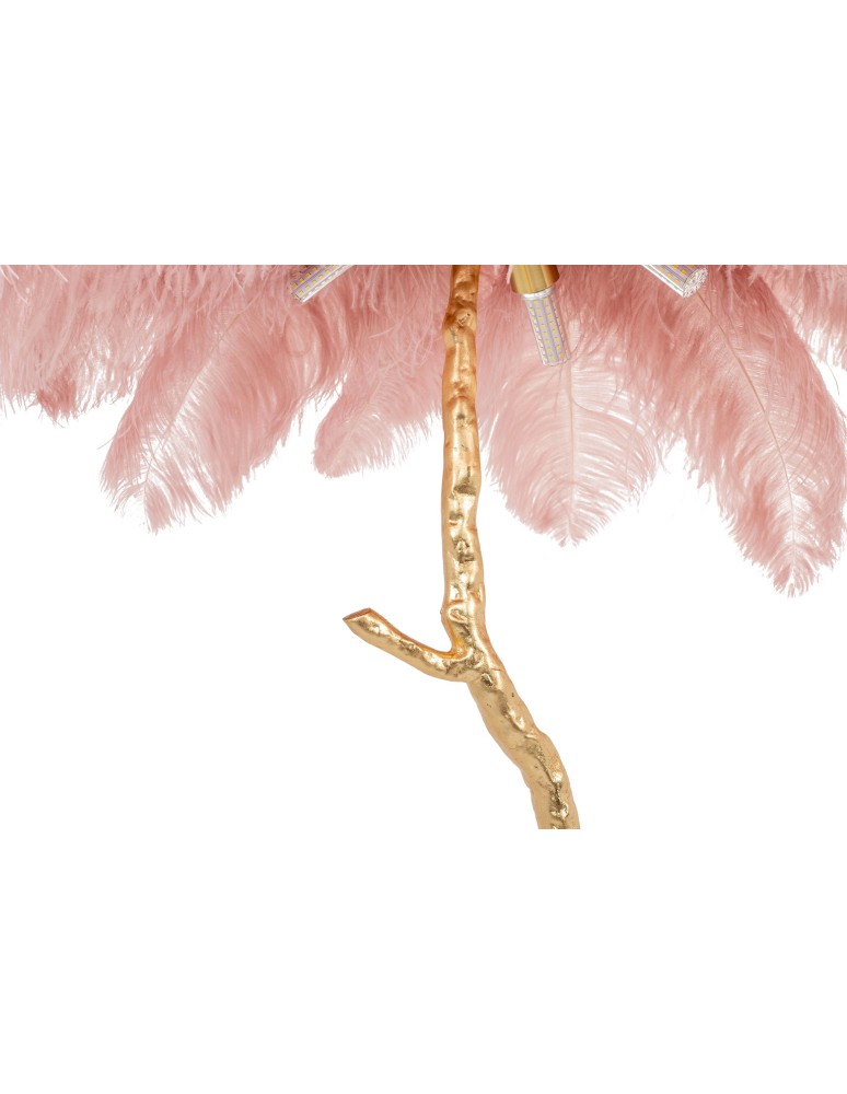 Floor lamps - King Home TIFFANY 175 floor lamp pink brass/natural feathers (JL0019.PINK) - product kolory-swiatla.pl 4
