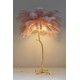 King Home Lampa podłogowa TIFFANY 175 różowa mosiądz / naturalne pióra (JL0019.PINK)