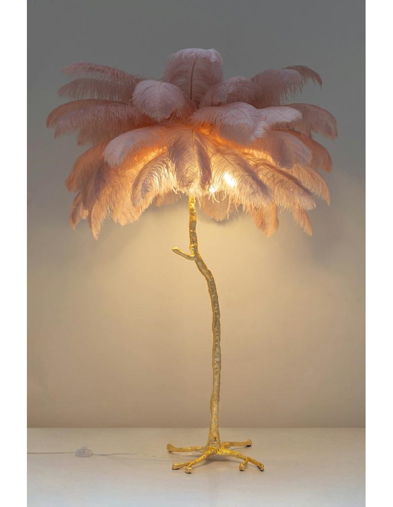 Floor lamps - King Home TIFFANY 175 floor lamp pink brass/natural feathers (JL0019.PINK) - product kolory-swiatla.pl 11