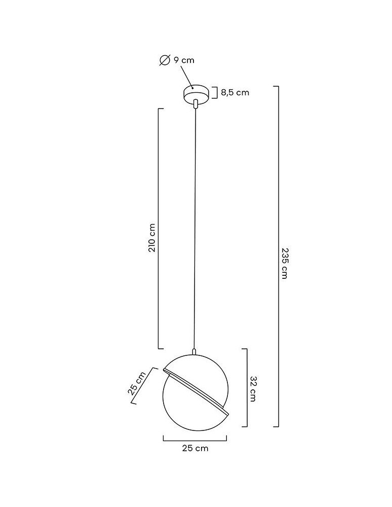 MOOSEE lampa wisząca GLOBE 25 złota (MSE010100239)