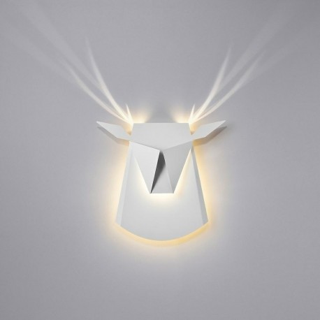 King Home Lampa ścienna JELEŃ biała - LED, stal węglowa (JD8608.WHITE)