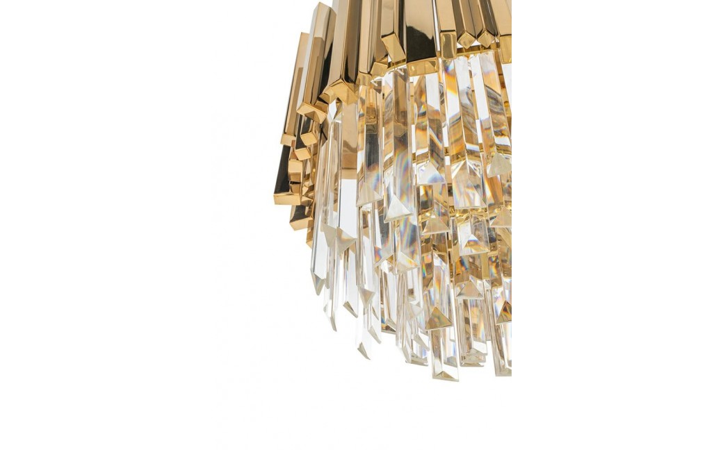King Home Lampa wisząca IMPERIAL LONG GOLD 90 - stal, kryształ (DW-D5689S.GOLD)