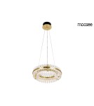 Glamour pendant lamps - Moosee MOOSEE pendant lamp SATURNUS 47 DUO gold - LED, crystal, brushed steel (MSE010100166) - product 1