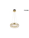 Moosee MOOSEE pendant lamp SATURNUS 47 DUO gold - LED, crystal, brushed steel (MSE010100166)