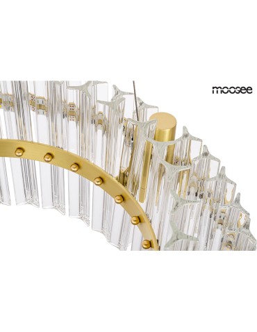 Moosee MOOSEE lampa wisząca SATURNUS 47 DUO złota - LED, kryształ, stal szczotkowana (MSE010100166) - produkt 2