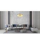 Glamour pendant lamps - Moosee MOOSEE pendant lamp SATURNUS 47 DUO gold - LED, crystal, brushed steel (MSE010100166) - product 7