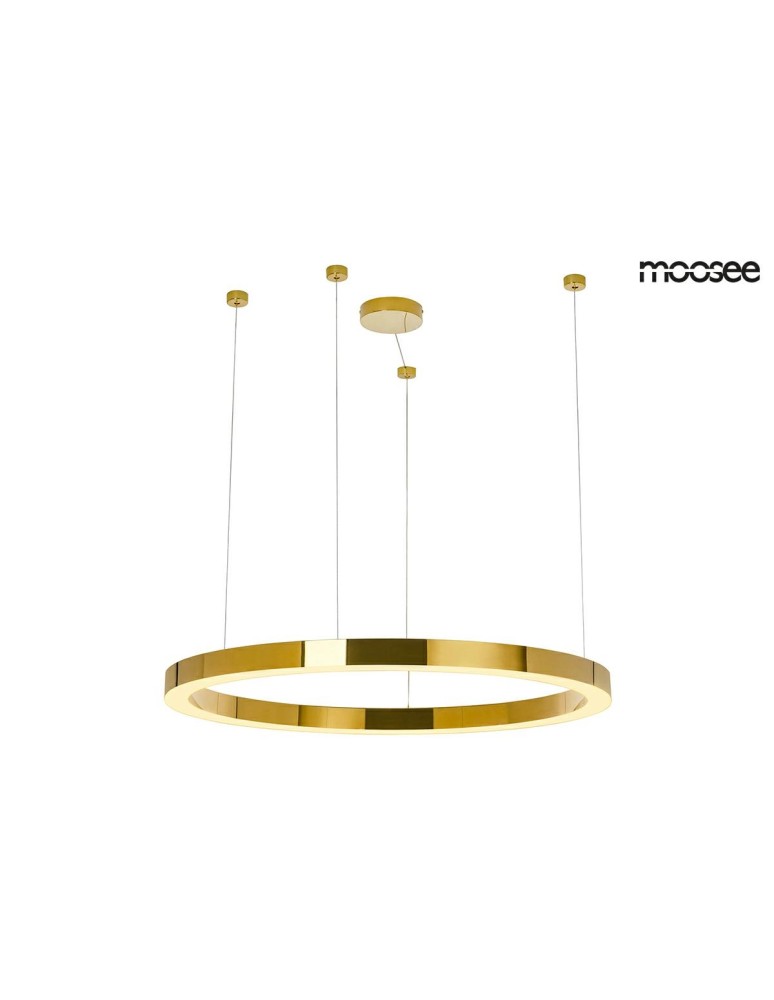 Pendant lamps circles - Moosee MOOSEE RING LUXURY 110 gold pendant lamp - LED, chrome gold (MSE010100110) - product kolory-swiatla.pl 1