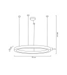 Pendant lamps circles - Moosee MOOSEE RING LUXURY 110 gold pendant lamp - LED, chrome gold (MSE010100110) - product 6