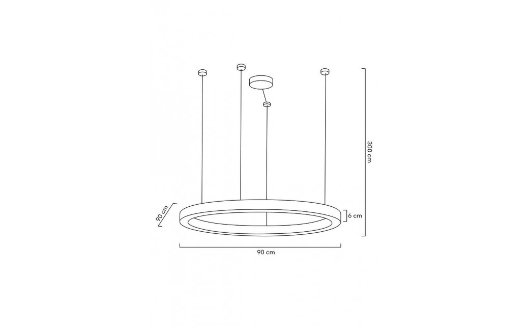 Moosee MOOSEE lampa wisząca RING LUXURY 110 złota - LED, chromowane złoto (MSE010100110)