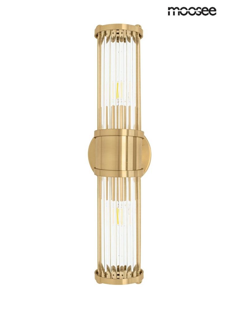 Glamour wall lamps - Moosee MOOSEE PILAR TWIN gold wall lamp (MSE010400193) - product kolory-swiatla.pl 1