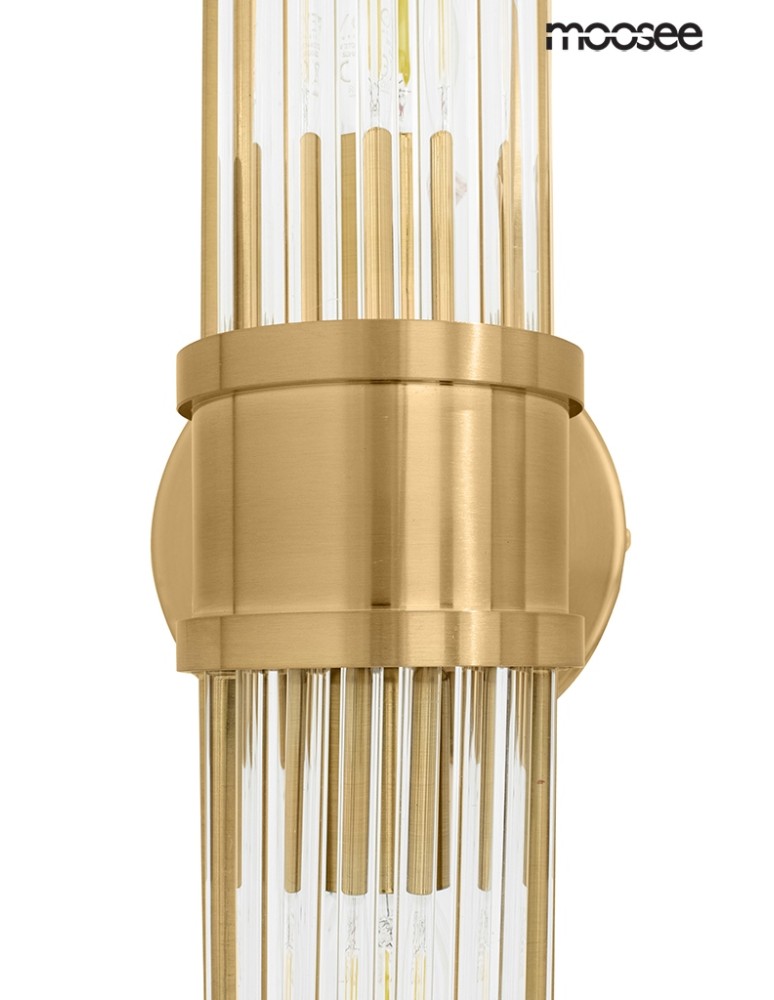 Glamour wall lamps - Moosee MOOSEE PILAR TWIN gold wall lamp (MSE010400193) - product kolory-swiatla.pl 2