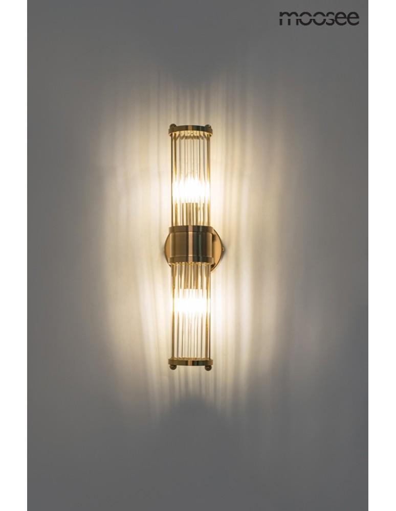 Glamour wall lamps - Moosee MOOSEE PILAR TWIN gold wall lamp (MSE010400193) - product kolory-swiatla.pl 5