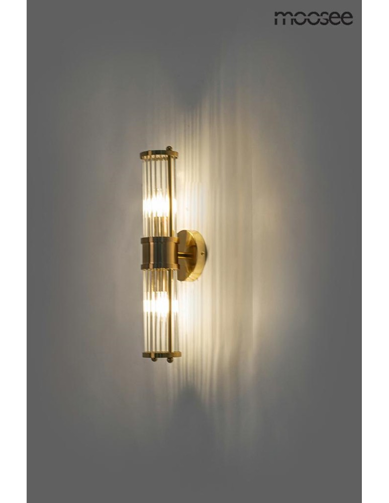 Glamour wall lamps - Moosee MOOSEE PILAR TWIN gold wall lamp (MSE010400193) - product kolory-swiatla.pl 6