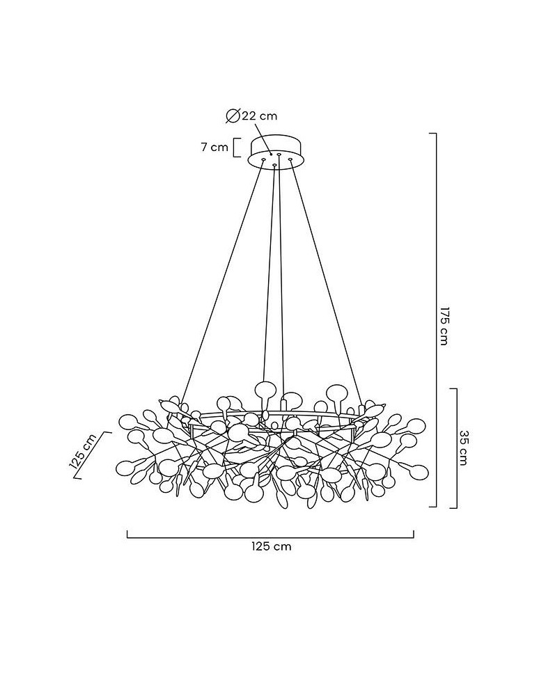 Pendant lamps - MOOSEE FLORA 125 gold pendant lamp (MSE010100215) - product kolory-swiatla.pl 7