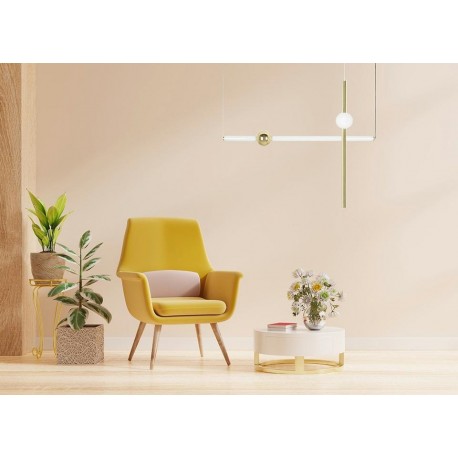 MOOSEE lampa wisząca LIBRA 90 IN biała / złota (MSE010100222)