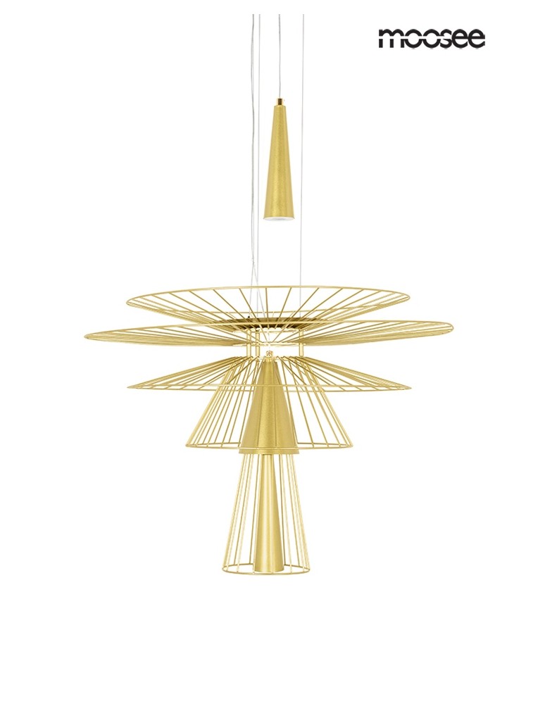 Designer pendant lamps - MOOSEE SESTO gold pendant lamp (MSE010100336) - product kolory-swiatla.pl 2