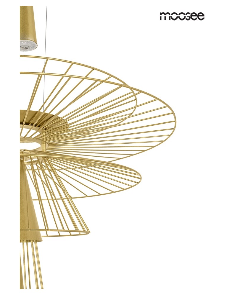 Designer pendant lamps - MOOSEE SESTO gold pendant lamp (MSE010100336) - product kolory-swiatla.pl 8