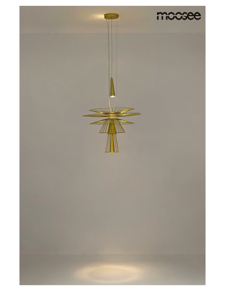Designer pendant lamps - MOOSEE SESTO gold pendant lamp (MSE010100336) - product kolory-swiatla.pl 12