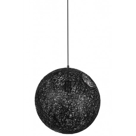 King Home Lampa wisząca LUNA 60 czarna - sznurek konopny (1027S-600.BLACK)