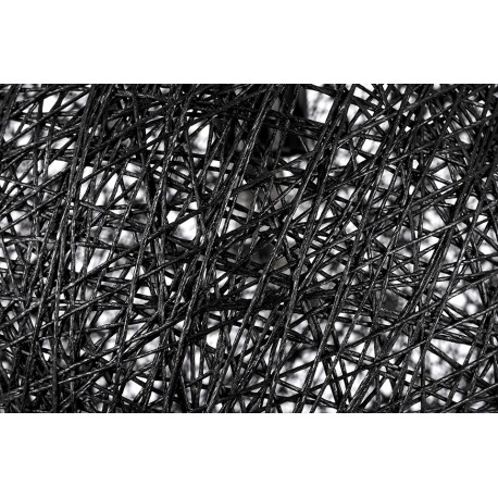 King Home Lampa wisząca LUNA 60 czarna - sznurek konopny (1027S-600.BLACK)
