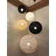 King Home Lampa wisząca LUNA 60 czarna - sznurek konopny (1027S-600.BLACK)