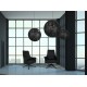 King Home Lampa wisząca LUNA 60 czarna - sznurek konopny (1027S-600.BLACK)