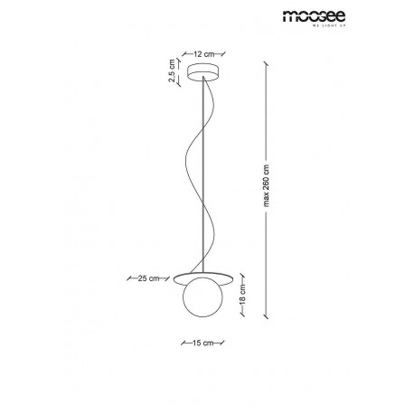 Moosee MOOSEE lampa wisząca HALO - złota (MSE010100142)